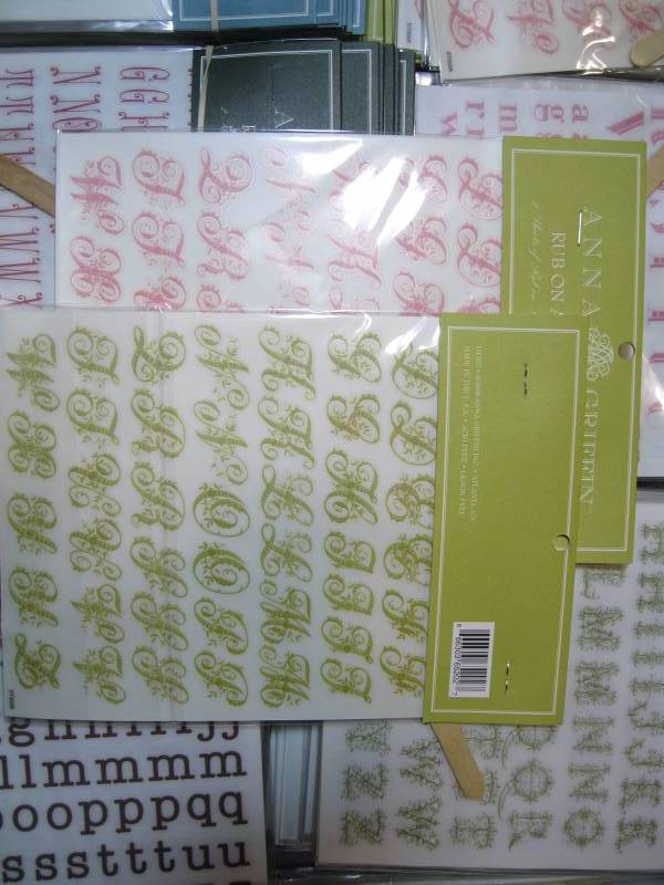 lot 351 image: Lot of 168 Anna Griffin Rub on Tran...