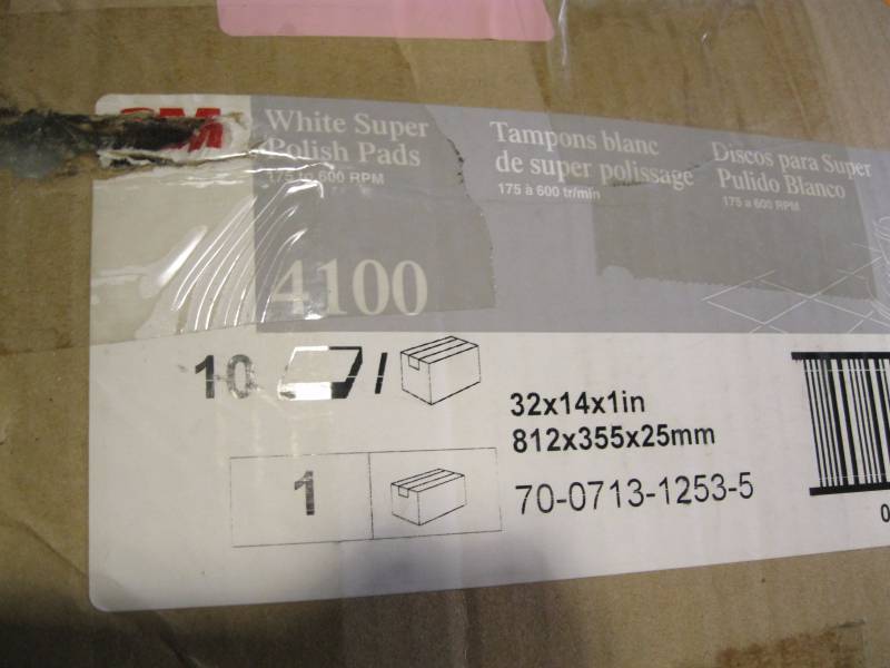 lot 1544 image: Lot of 10 3M White Super Polish Pad...