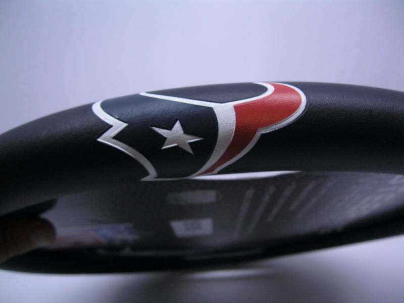 lot 1618 image: Texans Steering Wheel Cover - Fits ...