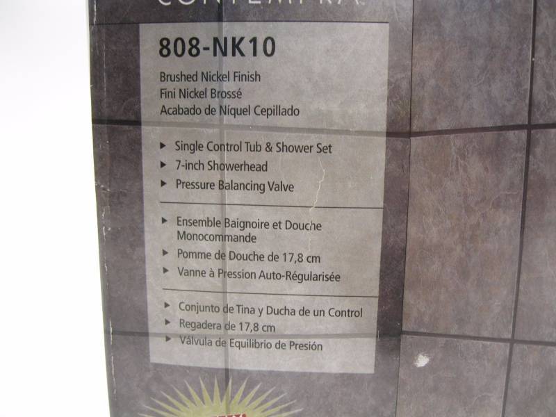 lot 2633 image: Price Pfister Brushed Nickel Shower...