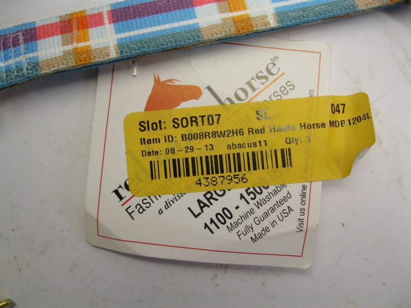 lot 3073 image: Red Haute Horse Halter New with Tag...