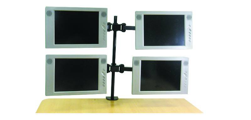 lot 3704 image: Healthpostures 199 Quad Monitor Sta...