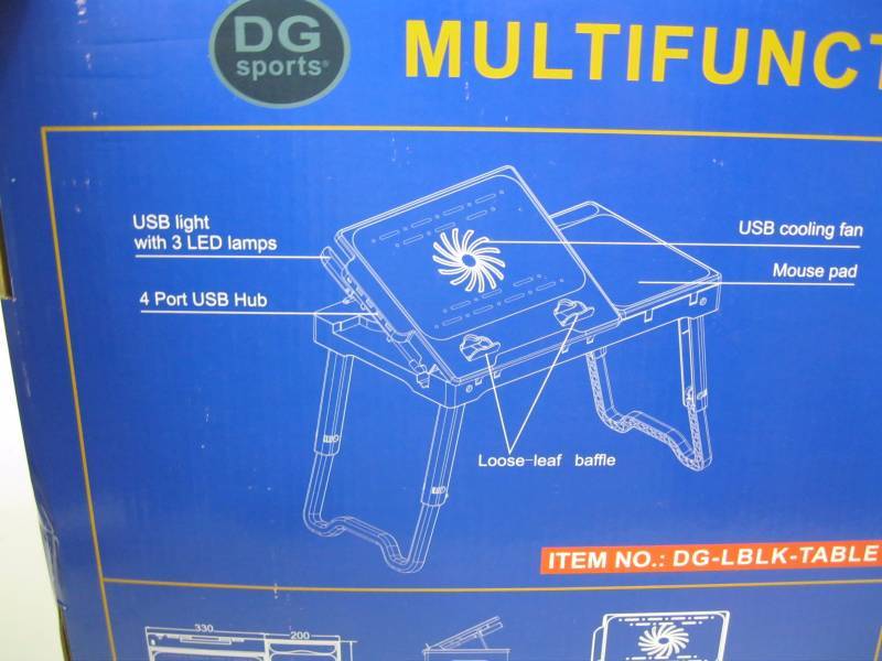 lot 3707 image: Multifunction Laptop Table with Bui...