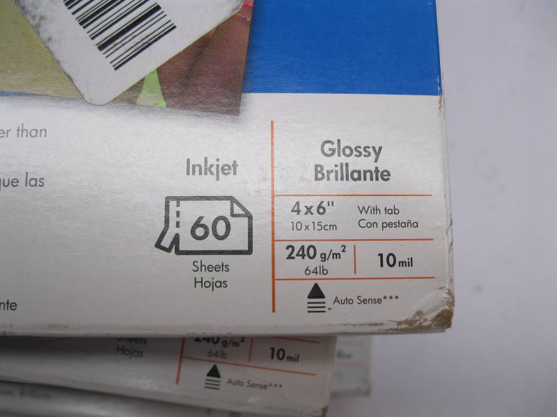 lot 3719 image: Lot of 5 Boxes of 4x6 HP Glossy In...