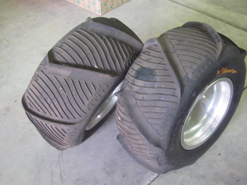 lot 12 image: Set of 2 Maxis Rooster ATV Tires & Rims