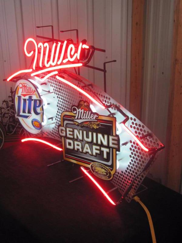 lot 36 image: Miller Lite & MGD Neon Bar Sign