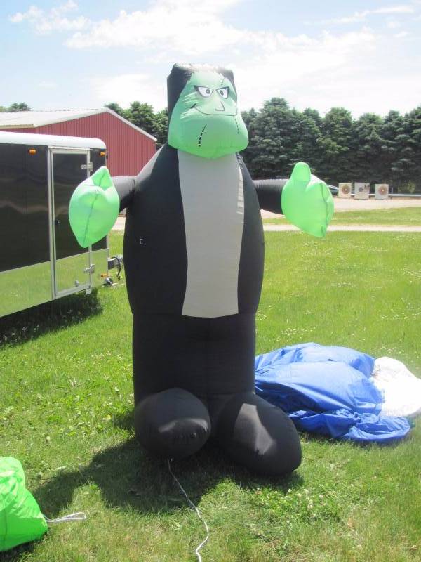 lot 220 image: 9 Frankenstein Light Up Inflatable Halloween Yard Ornament