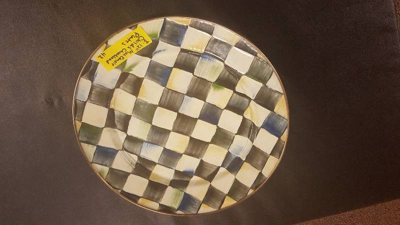lot 98 image: Lot of (8) - 12 MacKenzie Childs Checkerboard Plates