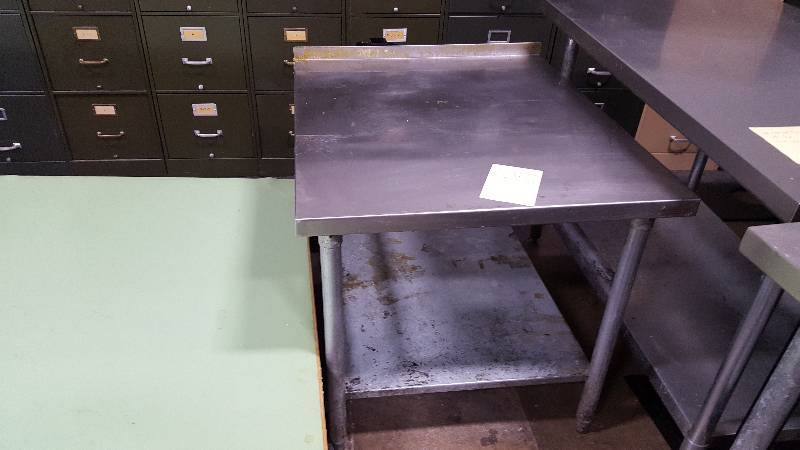lot 36 image: NSF Stainless Steel Top Prep Table