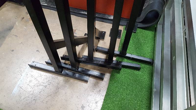 lot 45 image: Lot of (5) Deco Diner Style Restaurant Tables with Metal Support
