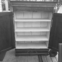2 door wood book case