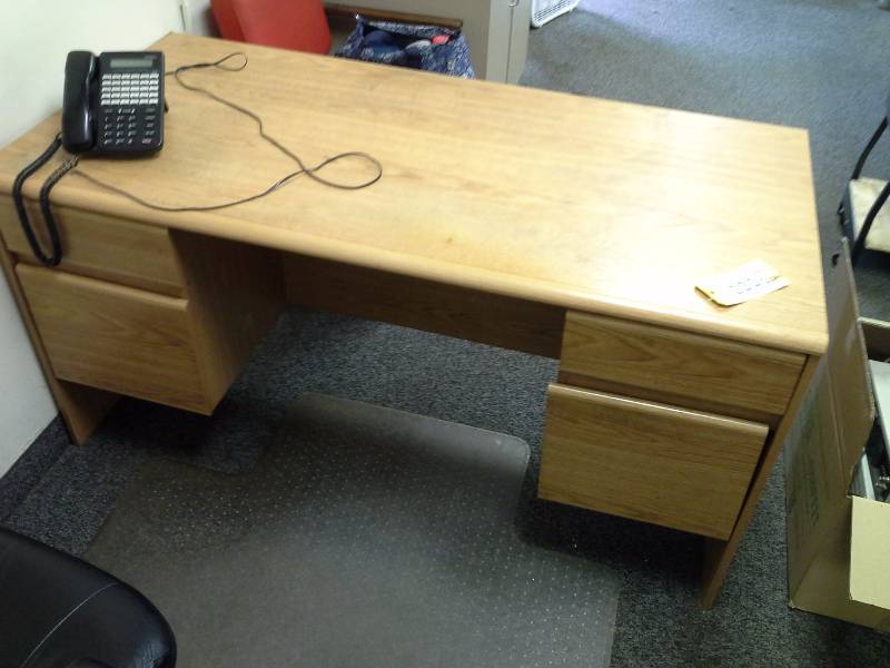 (4) Wooden Desks