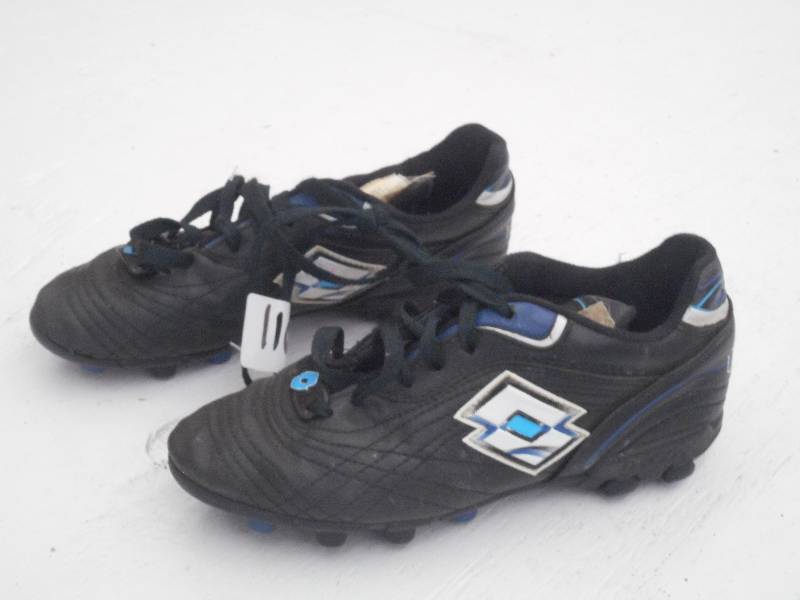 lot 110 image: Lotto BlackBlue Soccer Shoes, Size...