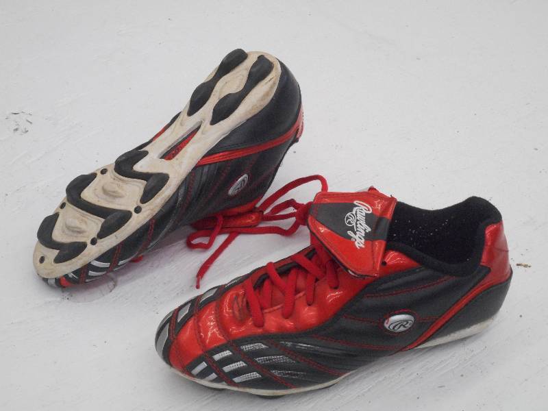 Rawlings Red/Black Soccer Shoes, Si 