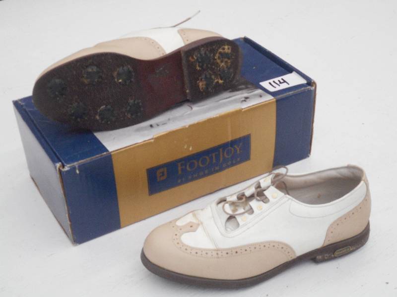 lot 114 image: Foot Joy Europa Golf Shoes, Size 8....