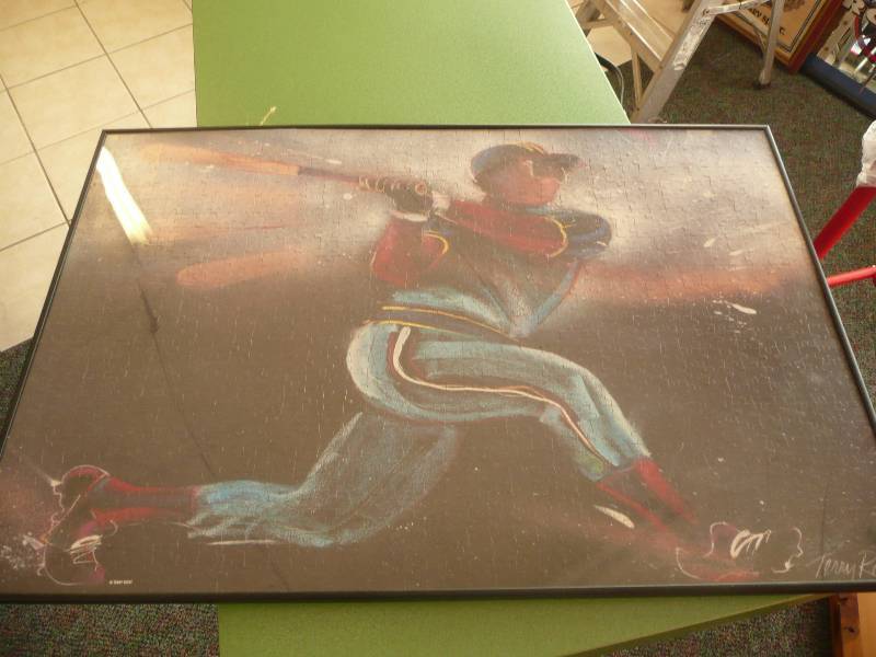 Terry Rose Large Framed Baseball Puzzle