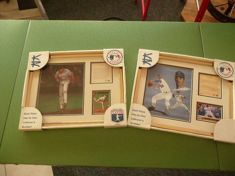 Nolan Ryan and Rogers Clemens Framed Memorabilia.
