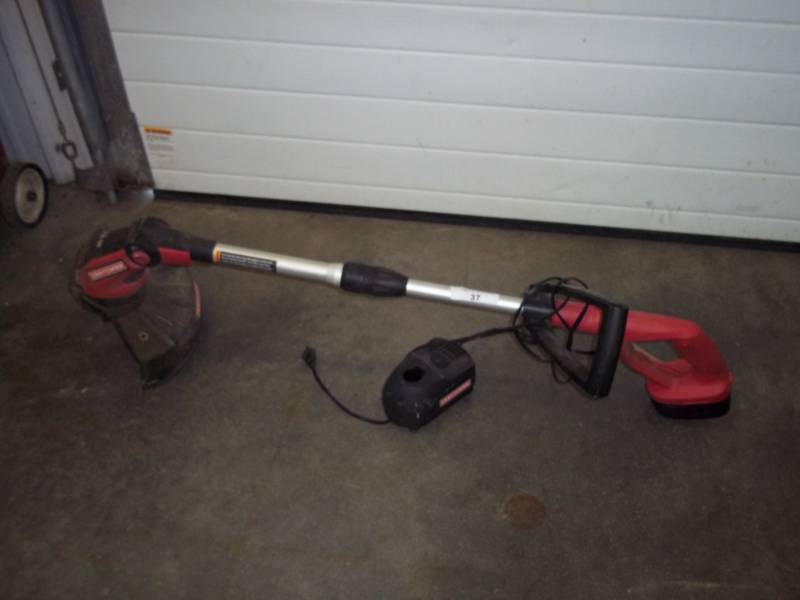 lot 37 image: Craftsman Rechargeable String trimmer 18v 12 cut