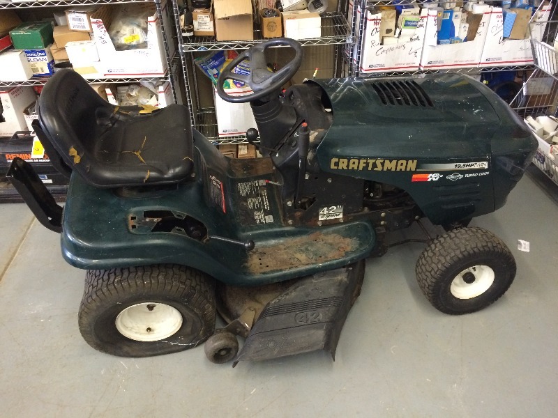 Craftsman Riding Lawn Mower & Bagger - runs and drives but will need some work