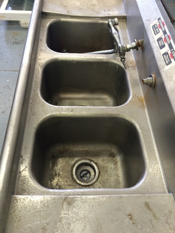 Eagle - Stainless Steel Sink  60 long x 21 w   needs cleaning