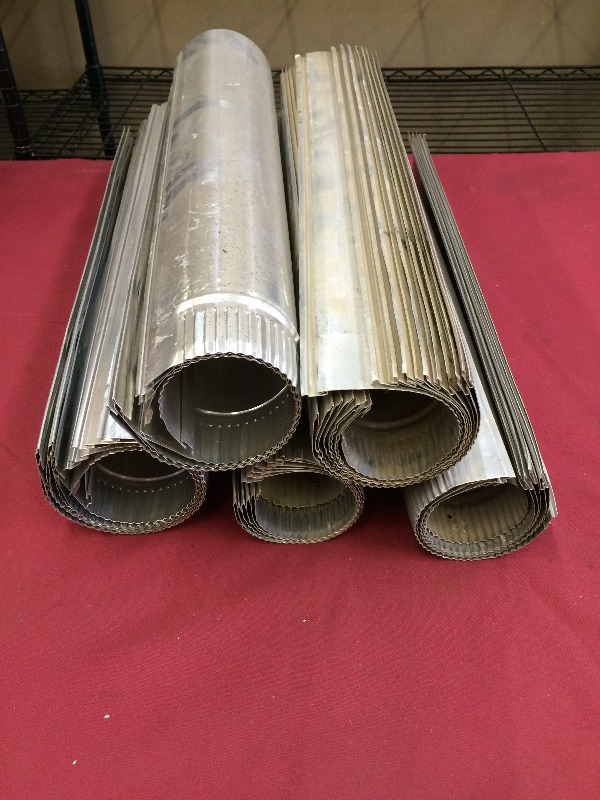 Aluminum 3 & 4 Vent Piping 4 x 24 long  approx. lot of 32 sections