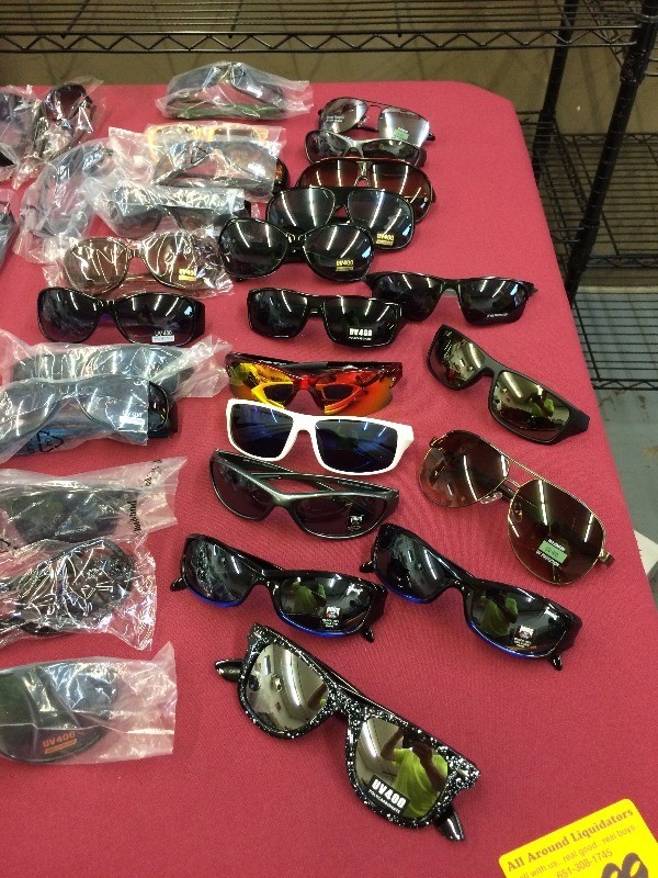 Assorted Sun Glasses NEW lot of approx. 60  Great for resale, ebay, garage sales, flea market sellers