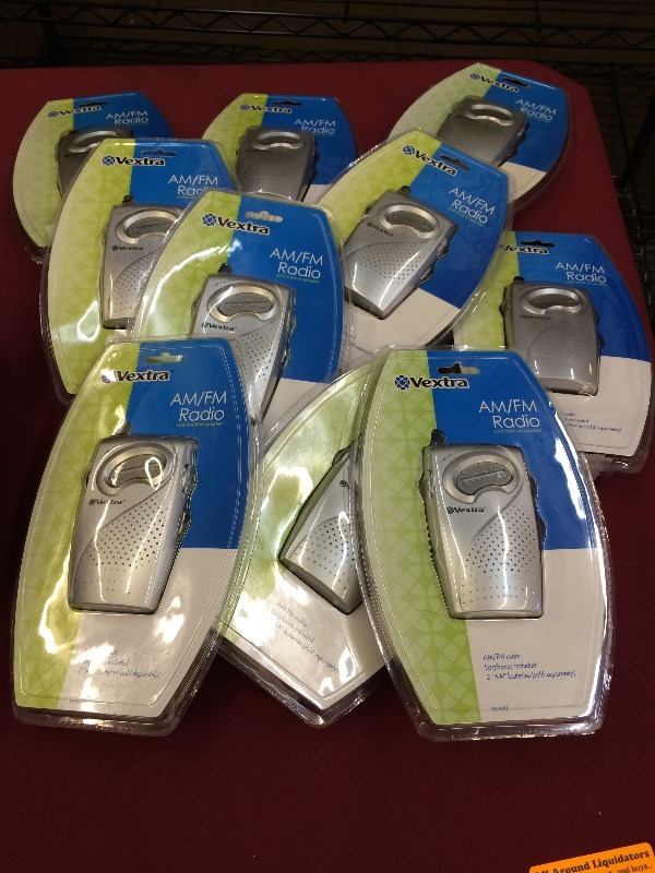 Vextra AMFM Radio wear phones  - NEW  approx. lot of 25  Great for resale, flea markets, garage sales, ebay
