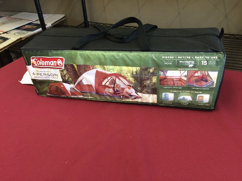 Coleman 4 person tent - never used