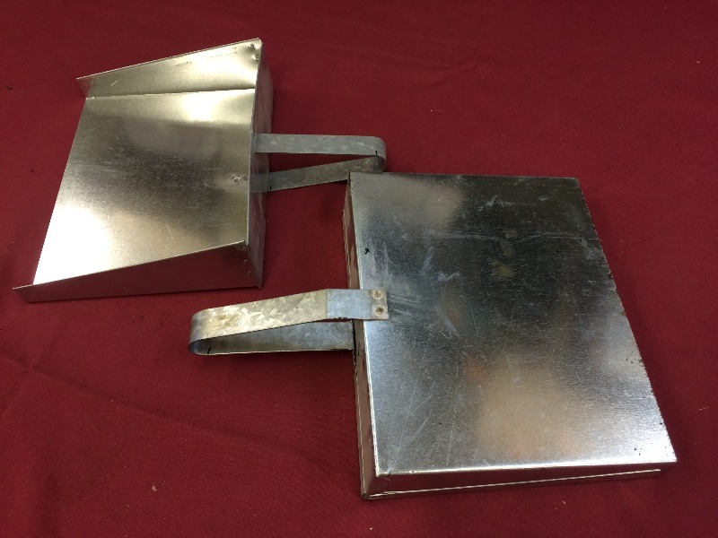 Handmade Metal Dust pans - New never used   Lot of 2