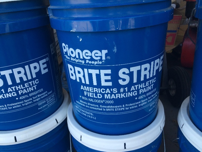 Pioneer Brite Strip  (6) 5 gallon cans  never used   lot of 6