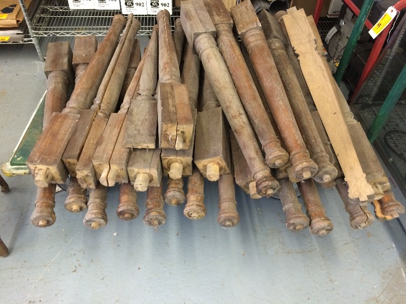 Vintage Wood Spindles  36 long  approx. 28 in this lot