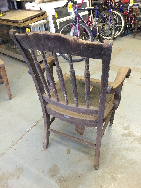 Vintage Post Office Wood Chair