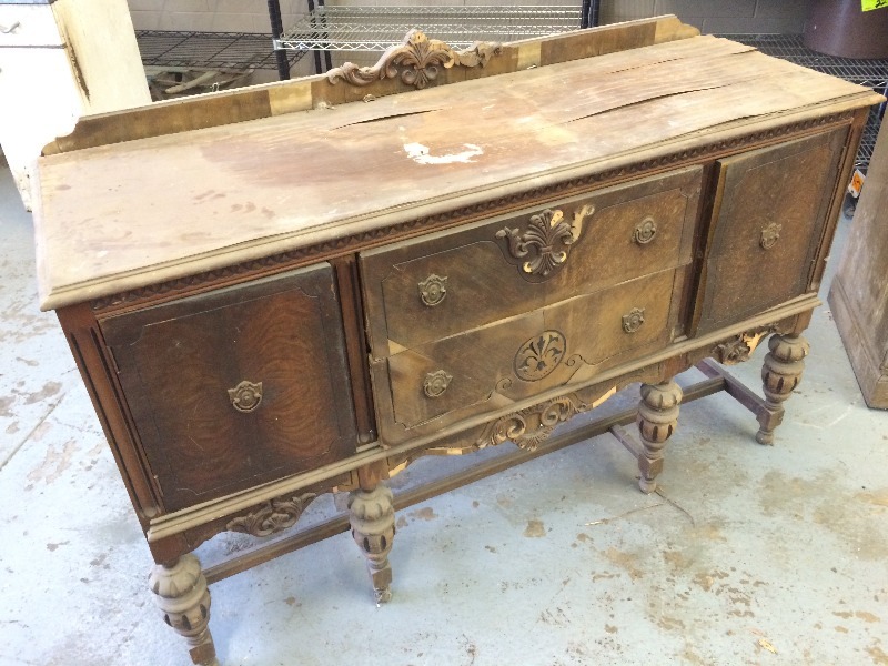 Vintage Hutch  60 wide x 21 deep x 37 high