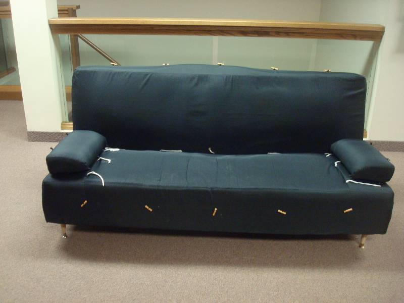 lot 2 image: Click-Clack CouchBed, Used, Some Wear, A Few Small Tears, Has Some Clips On It, Unsure For What
