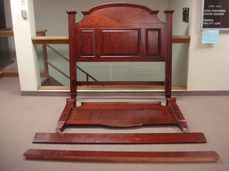 lot 20 image: Bed Frame, Missing Latches On Rails, Some Marks