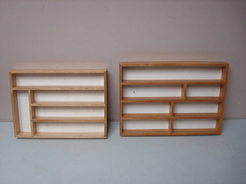 lot 21 image: Pair Of Small Knick Knack Shelves