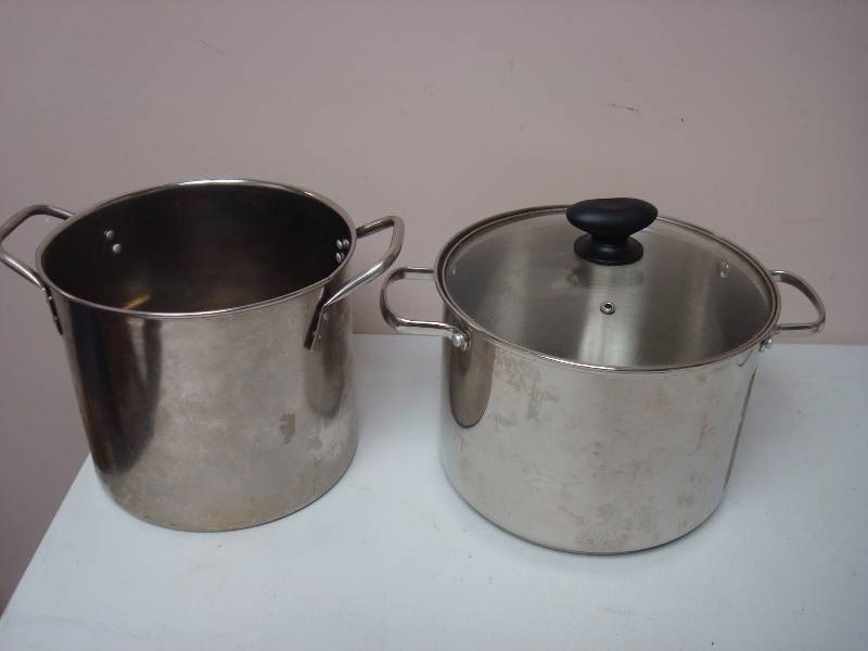 lot 33 image: Pair Of Stock Pans, Some Wear, One Non Original Cover