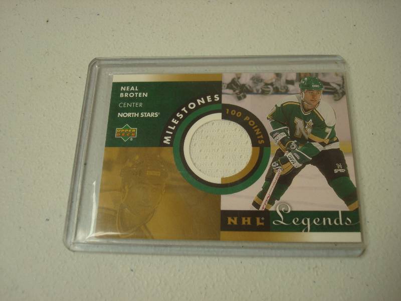 lot 77 image: Limited Upper Deck Neil Broten Northstars Jersey Card