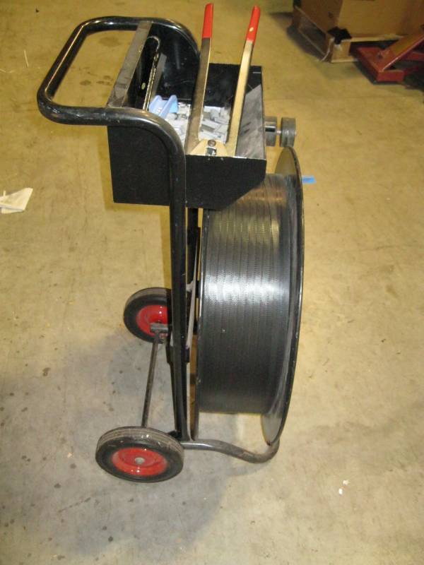lot 12 image: Industrial Strapping Cart with Roll...