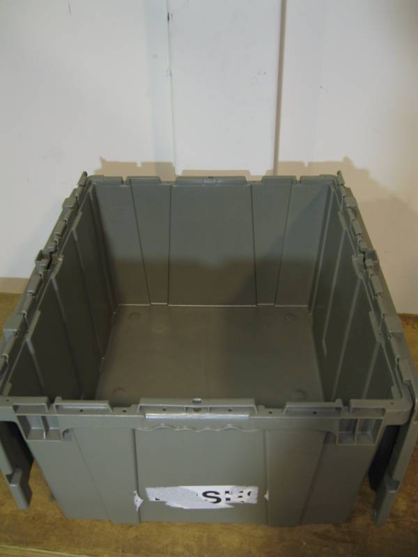 lot 30 image: Gray Plastic Storage Container Bin,...