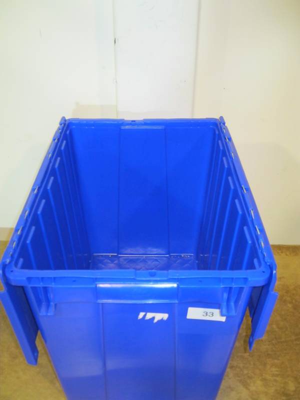 lot 33 image: Blue Plastic Storage Container Bin,...