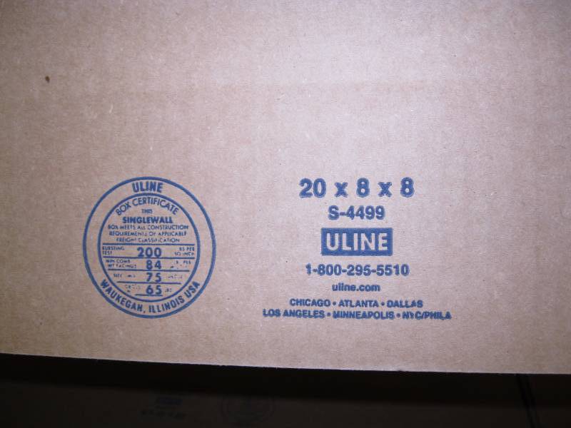 lot 134 image: (57) Uline S-4499 Cardboard Boxes 2...
