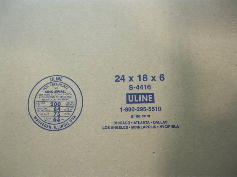 lot 138 image: (12) Uline 24x18x6 Cardboard Boxes...