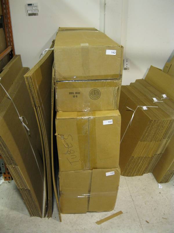 lot 142 image: (63) Uline Cardboard Shipping Tubes...