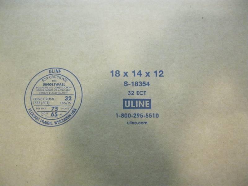 lot 145 image: (10) Uline Cardboard Boxes 18x14x12...