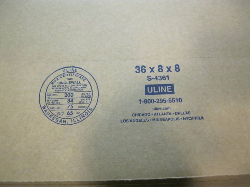 lot 146 image: (11) Uline Cardboard Boxes 36x8x8...