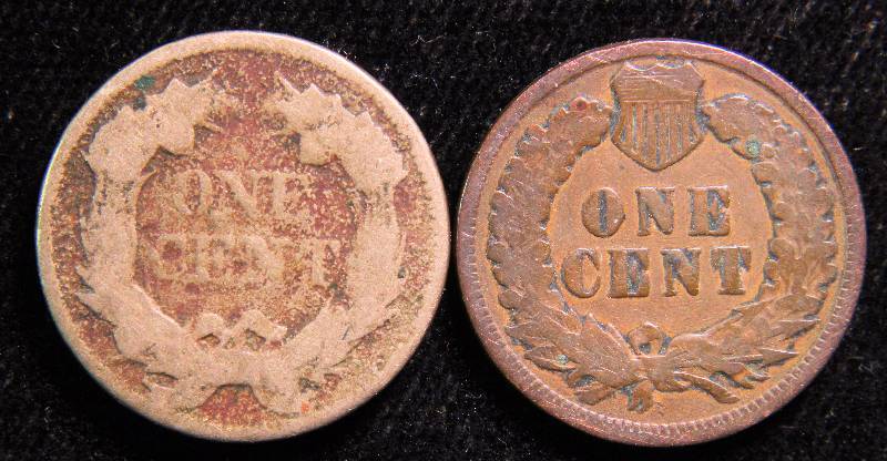 1857 FLYING EAGLE & 1903 INDIAN HEAD CENT