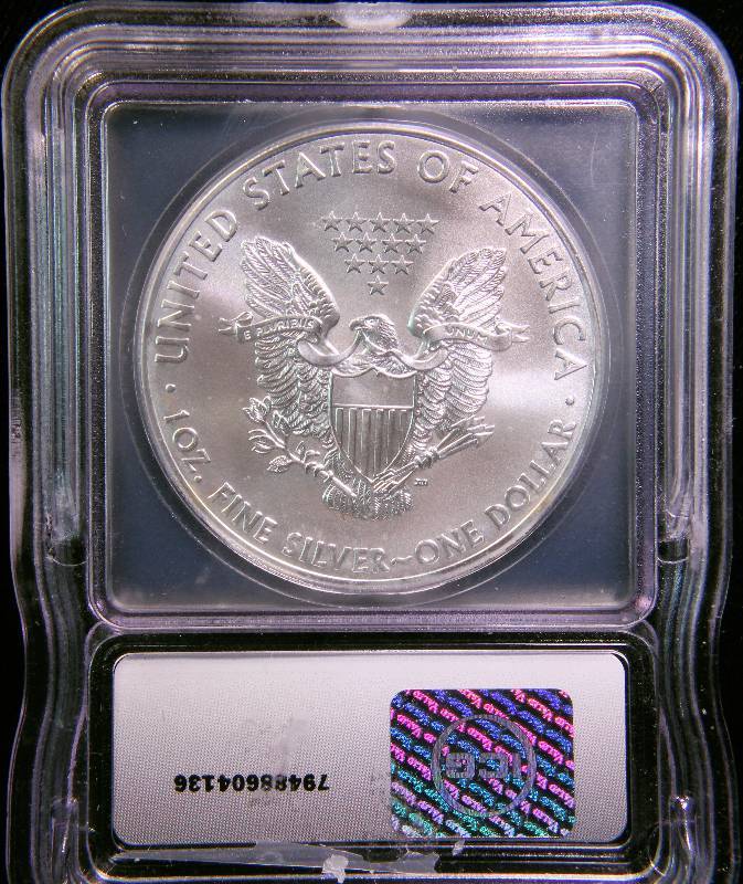 2014 AMERICAN SILVER EAGLE 1 TROY OZ. .999 FINE SILVER MS70 ICG FIRST DAY OF ISSUE
