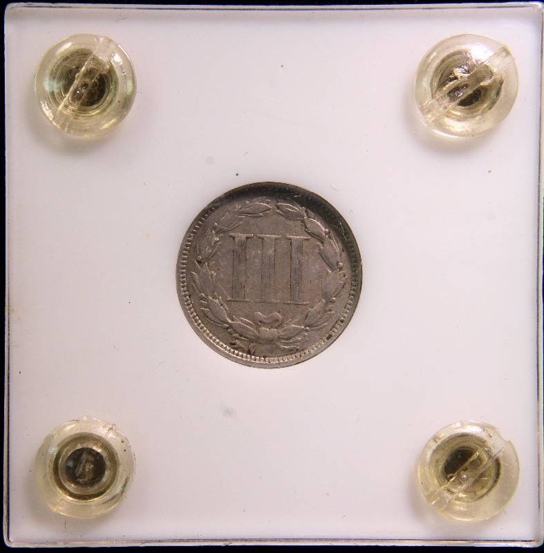 1865 3 CENT NICKEL FINE