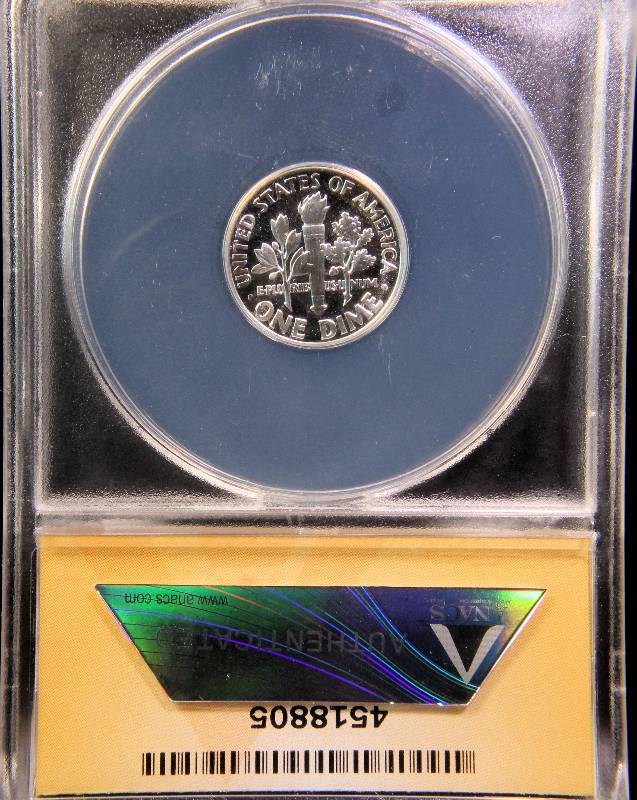 1960 PROOF ROOSEVELT SILVER DIME PF66 CAMEO ANACS